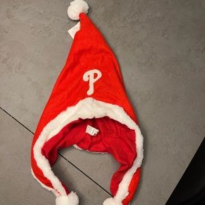 Red Philadelphia P Logo Holiday Santa Hat